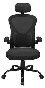 Ergonomikus irodai szék Integro, RONDI, hálós háttámlával, állítható deréktámasszal, M1 mechanizmussal (Tilt), fekete