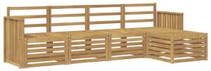 VidaXL Kültéri kanapé szett 5 pcs Fehér 249 x 122,5 x 73 cm