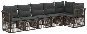 VidaXL Kerti Kanapé Szett 6 pcs Szürke polirattan