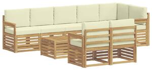 VidaXL Kültéri kanapé szett 8 pcs Fehér és Krém színű 59 x 59 x 37 cm