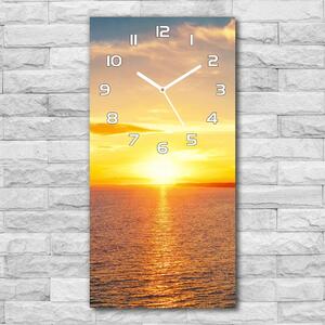 Négyszögletes fali üvegóra Sunset tengeren