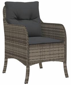 VidaXL Polyrattan Kerti Étkezőgarnitúra - 3 részes - Szürke