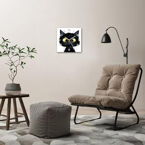 Szögletes üvegóra Illusztráció egy macska