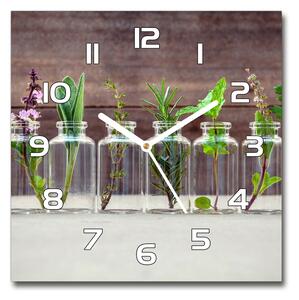 Szögletes üvegóra Növények tégelyek