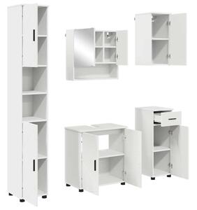 Fürdőszoba bútor szett 5 pcs Fehér 61 x 35 x 64 cm Faanyag