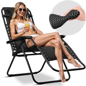 Sofotel ChillWell Soft Zero Gravity puha szivacsos kerti Nyugágy - Fekete