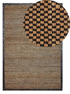 Fekete és bézs jutaszőnyeg 140 x 200 cm GERCE