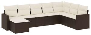 VidaXL Polyrattan Kerti Ülőgarnitúra - Barna - 8 részes