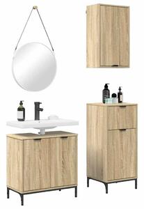 Fürdőszoba bútor szett 3 pcs sonoma tölgy 39.5 x 36 x 88 cm