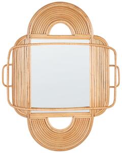 Falitükör ALCORN 70 cm 90 cm Rattan Természetes