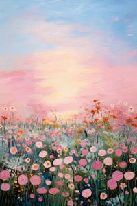 Illusztráció Pink Sunrise, Treechild, (26.7 x 40 cm)