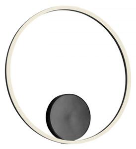 ORBIT LED modern stílusú fali/mennyezeti lámpa, matt fekete, 3000K, Ø60 cm, direkt fényű, TRIAC dimmelhető