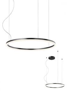 ORBIT LED modern stílusú függőlámpa, matt fekete, 3000K, Ø60 cm, TRIAC dimmelhető (01-4872-TRIAC)