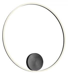 ORBIT LED modern stílusú fali/mennyezeti lámpa, matt fekete, 3000K, Ø80 cm, direkt fényű, TRIAC dimmelhető