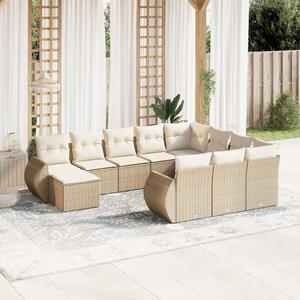 VidaXL Polyrattan Kerti Ülőgarnitúra - 11 részes - Bézs