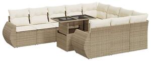 VidaXL Polyrattan Kerti Ülőgarnitúra - 11 részes - Bézs