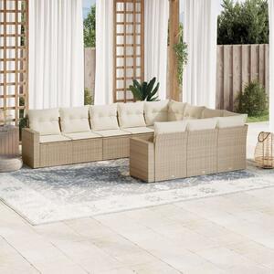 VidaXL Polyrattan Kerti Ülőgarnitúra - 10 részes - Bézs