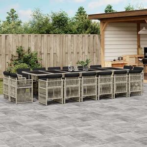 VidaXL Polyrattan Kerti Étkezőgarnitúra - 17 részes