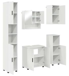 Fürdőszoba bútor szett 5 pcs Magasfényű fehér 61 x 35 x 64 cm