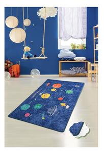 Space kék gyerek szőnyeg, 140 x 190 cm