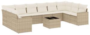 VidaXL Polyrattan Kerti Ülőgarnitúra - Bézs - 11 részes