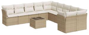 VidaXL Polyrattan Kerti Ülőgarnitúra - 11 részes - Bézs
