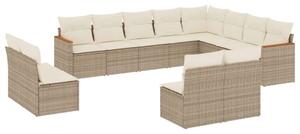 VidaXL Polyrattan Kerti Ülőgarnitúra - 12 részes - Bézs