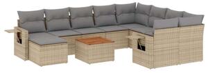 VidaXL Polyrattan Kerti Ülőgarnitúra - 11 részes - Bézs