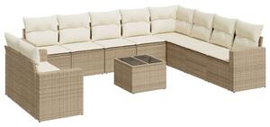 VidaXL Polyrattan Kerti Ülőgarnitúra - 11 részes - Bézs