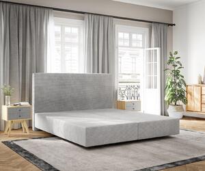 DELIFE Boxspring ágy Dream-Well 180 x 200 cm mikroszálas ezüstszürke