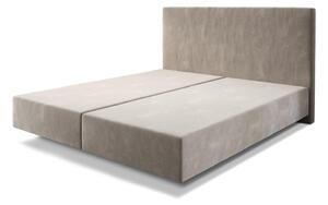 DELIFE Boxspring ágy Dream-Well 180x200 bézs mikrovelúr lábak nélkül