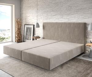 DELIFE Boxspring ágy Dream-Well mikroszálas bézs 200x200 cm (lábak nélkül)