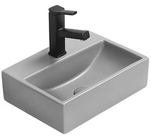Mexen Mini mosdókagyló pultba építhető 40 x 30 cm, világosszürke matt - 21094061