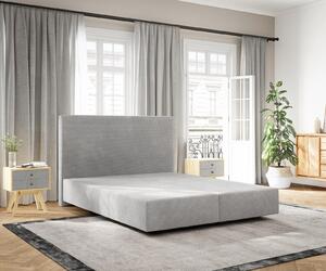 DELIFE Boxspring ágy Dream-Well 160 x 200 cm mikroszálas ezüstszürke
