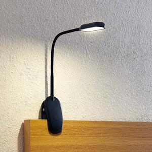 PRIOS Prios LED bilincslámpa Najari, fekete, újratölthető akkumulátorral, USB,, dimmelhető, Fekete, Dolgozószoba / Iroda, Műanyag, Modern