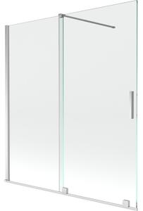 Mexen Velar kétpaneles, 150 x 150 cm-es, átlátszó, króm kádparaván - 896-150-000-01-01