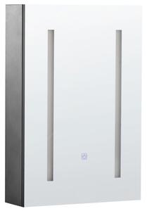 Fürdőszobai tükrös faliszekrény LED CAMERON 40 cm 60 cm Fekete