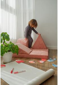 Világos rózsaszín kordbársony gyerek puff Montessori – Little Nice Things