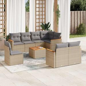 VidaXL Polyrattan Kerti Ülőgarnitúra - 9 részes