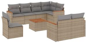 VidaXL Polyrattan Kerti Ülőgarnitúra - 9 részes