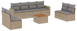 VidaXL Polyrattan Kerti Ülőgarnitúra - 9 részes