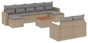 VidaXL Polyrattan Kerti Ülőgarnitúra - 10 részes