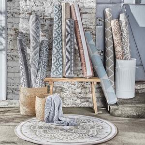 COLOUR CLASH kültéri szőnyeg szürke/fehér mozaikos 180x120cm