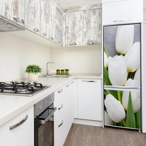 Hűtő matrica Fehér tulipán
