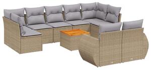 VidaXL Polyrattan Kerti Ülőgarnitúra - 10 részes - Bézs