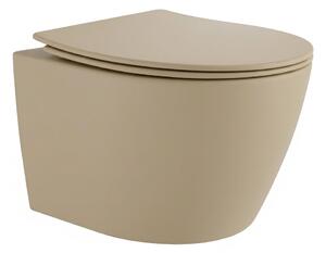 Welland Capri Tornado fali WC csésze + soft-close slim WC ülőke - bézs