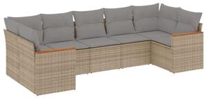 VidaXL Polyrattan Kerti Ülőgarnitúra - 7 részes - Bézs