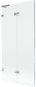Mexen Lunar L, kétszárnyú kádparaván bal oldali 90 x 150 cm, átlátszó üveg, króm, 897L-090-100-01-00-L