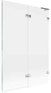 Mexen Lunar L, kétszárnyú kádparaván jobb oldali 120 x 150 cm, átlátszó üveg, króm, 897L-120-100-01-00-P