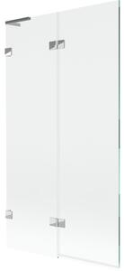 Mexen Lunar L, kétszárnyú kádparaván bal oldali 100 x 150 cm, átlátszó üveg, króm, 897L-100-100-01-00-L